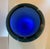 1980s Tall Curtiss Brock Hand Blown Art Glass Vase Featuring a Rich Gradient From Deep Cobalt Blue at the Base to Turquoise Near the Rim. For Sale In Kansas City - Image 6 of 7