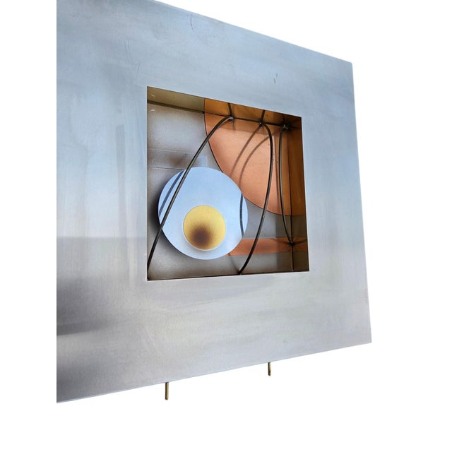 Abstract Set of 4 Curtis Jere 1997 Abstract Modern Metal Wall Sculptures Modernism For Sale - Image 3 of 17