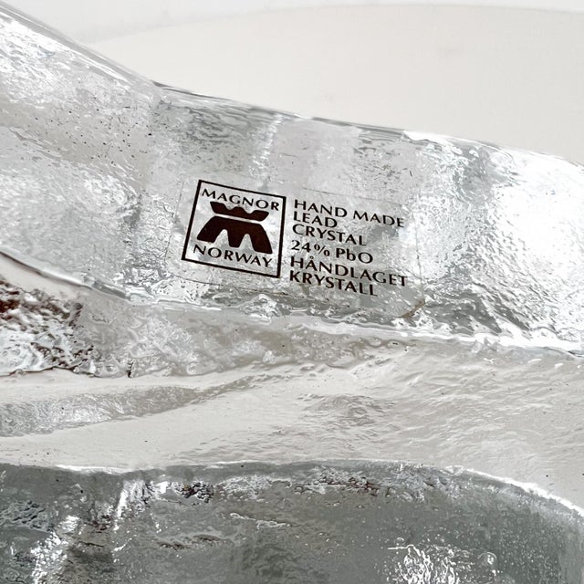 Handmade Polar Bear Crystal Art Glass Paperweight Magnor of Norway For Sale - Image 10 of 12