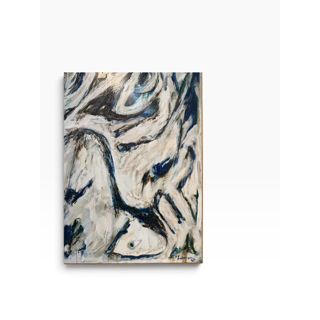 Large Norman Liebman Mixed Media Painting With X-Ray Film, "Song of Sacrifice" – 64" X 66" For Sale In West Palm - Image 6 of 10