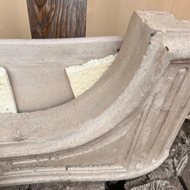 Antique French Parisian Louis XV-Style Limestone Fireplace Surround For Sale In Denver - Image 6 of 12