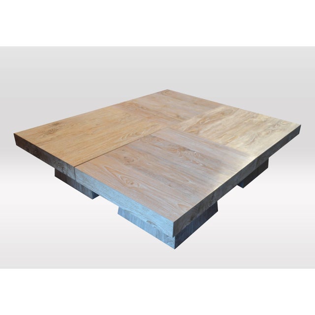 Contemporary Andrianna Shamaris Sectional Teak Wood Minimal Table For Sale - Image 3 of 5