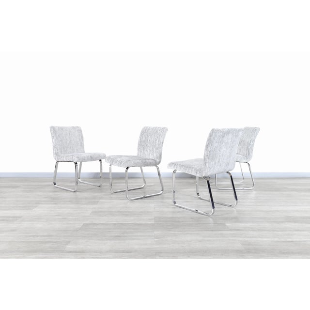 DIA - Design Institute America Vintage Chrome Dining Chairs by Design Institute of America For Sale - Image 4 of 7