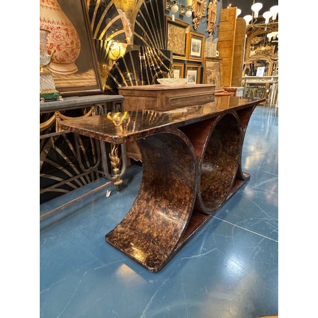 Karl Springer Design Parchment Console Table For Sale In Dallas - Image 6 of 6