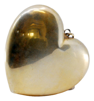 Gold-Plated Silver Heart with Wire Application