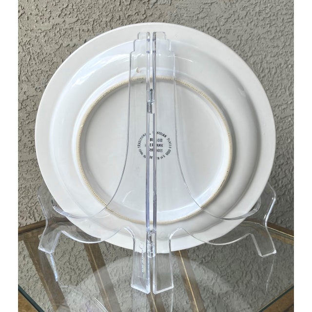 Circa Late 20th-Century 24-Karat Gold-Trim Reindeer Decorative Plate by Ibiscus Keramik, Rhodes, Greece For Sale In Austin - Image 6 of 12