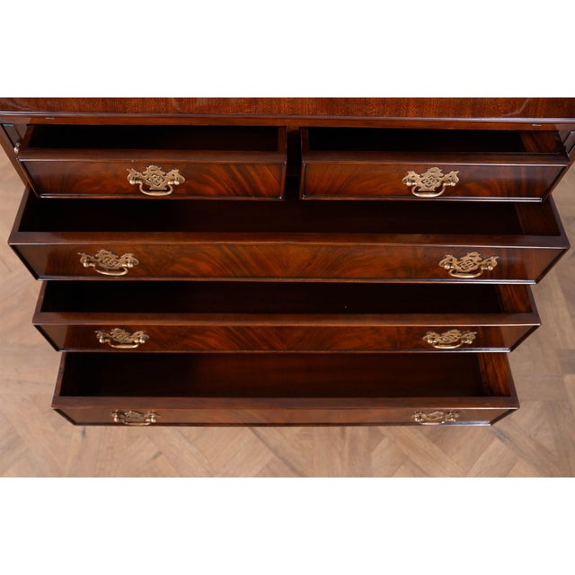 Traditional Mahogany Secretary Desk For Sale - Image 10 of 12