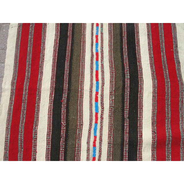 Vintage Turkish Handmade Wool Kilim Area Rug For Sale - Image 6 of 10