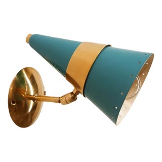 Azure & Gold Adjustable Sconce For Sale