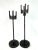 Modern Gothic Medieval Cast Iron Candle Holders - Pair of 2 For Sale - Image 4 of 13