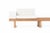 Wood Slatted Bench with Linen Cushions, 1950s For Sale - Image 7 of 15