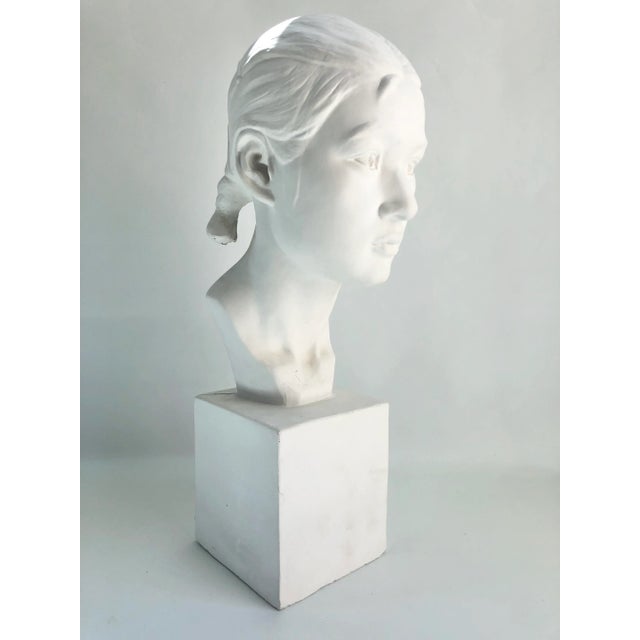 1960s 1960s Large Vintage Plaster Female Bust Sculpture For Sale - Image 5 of 9