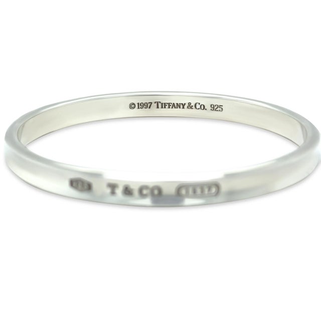 Contemporary Tiffany & Co. 1837 Narrow Sterling Silver Bracelet 34.15g For Sale - Image 3 of 7