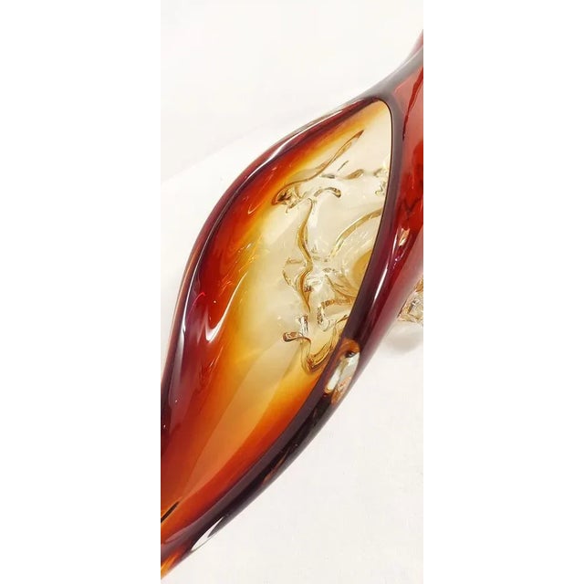 Brown Italian Murano Crystal Bowl, 1970s For Sale - Image 8 of 9