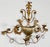 Vintage Italian Gilt Tole Metal Four Candle Wall Sconce W Wall Pocket For Sale - Image 4 of 7
