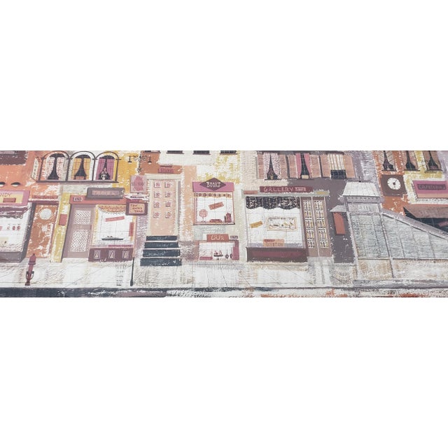 Pink Margaret Layton (American, 20th C.)"Parker Street" New York City Gouache on Board C.1950s For Sale - Image 8 of 10