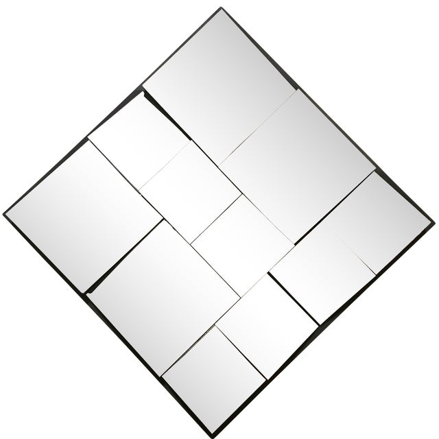 1970's Vintage Diamond Slopes Mirror For Sale