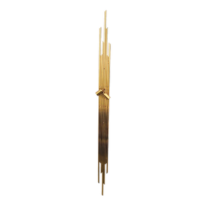 Vintage Elongated Art Deco Brass Fluted Wall Sconce Light Fixture