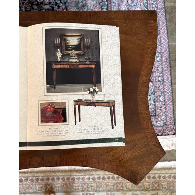 Vintage Henkel Harris Flamed Mahogany Adams Style Console Table Model No. 5758 For Sale - Image 15 of 17