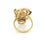 Mid 20th Century Double Snake Rose Ring Coral Enamel Gems 18K Yellow Gold Size 5 For Sale - Image 4 of 5