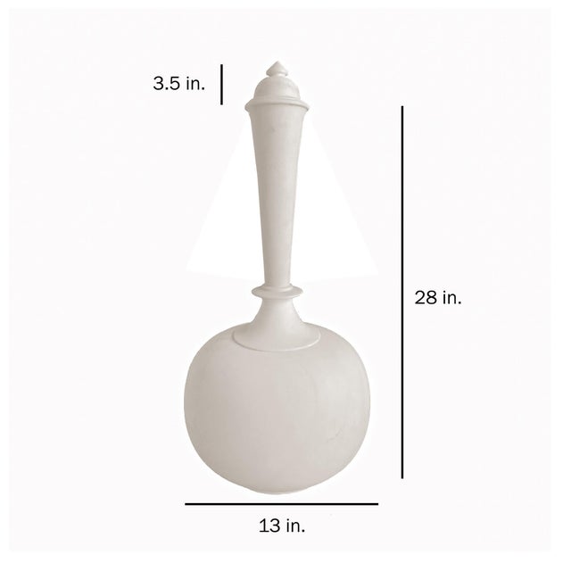 Hand-Carved White Marble Vase, 28 Inches Tall, Late 20th Century For Sale - Image 14 of 16