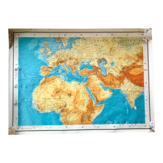 Mid 20th Century Army Map Service World Map - Europe, Asia, North Africa, Soviet Union - 1101 Series - Large Wall Decor 55" X 40" For Sale