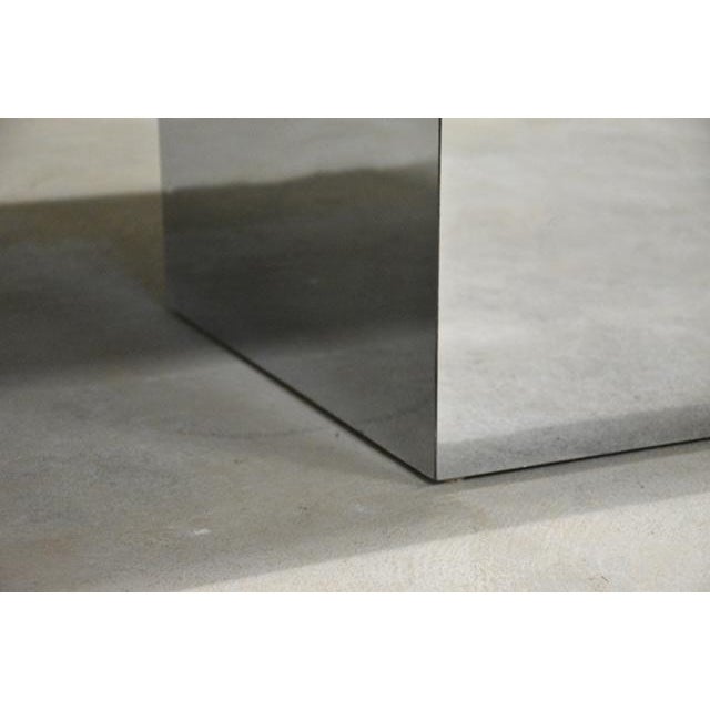 1960s Milo Baughman for Thayer Coggin Burl and Chrome Coffee Table For Sale - Image 9 of 9