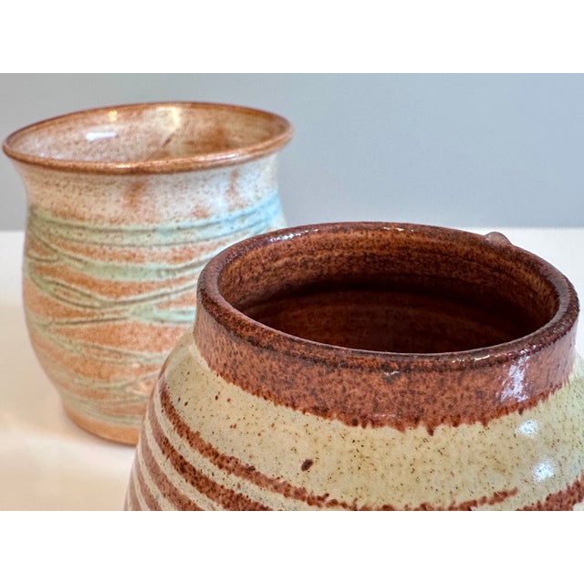 Studio Ceramic Vases by Helma Klett, Germany, 1980s, Set of 2 For Sale - Image 4 of 15