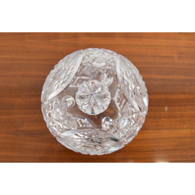 Bohemian Art Cut Glass Jar, 1960s For Sale - Image 9 of 18