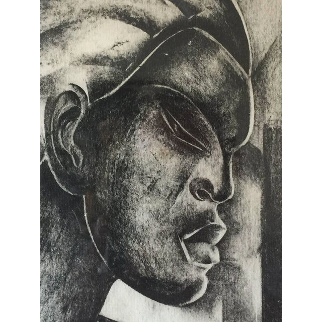 Glass 1930s Art Deco Portrait Lithographs by Boris Lovet-Lorski - a Pair For Sale - Image 7 of 10