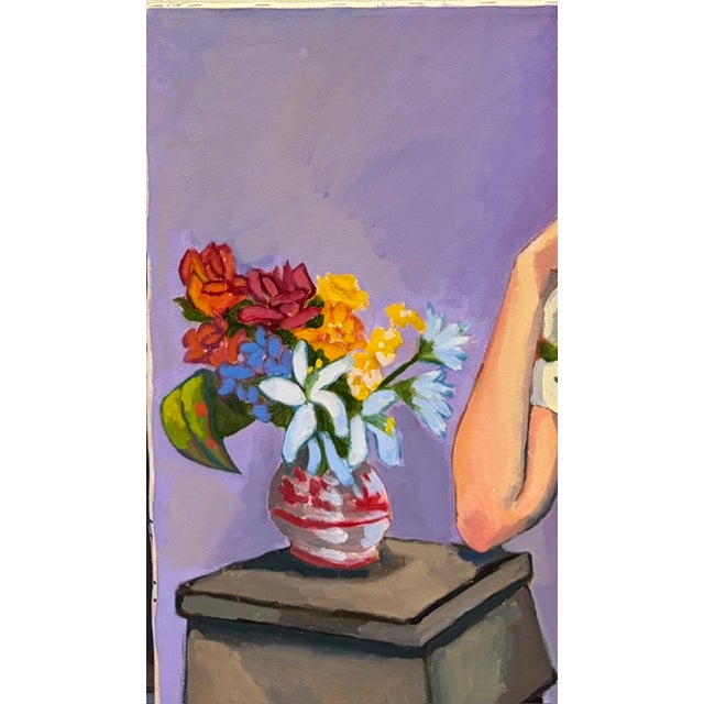 American American Modernism Painting - Floral Dress, Signed For Sale - Image 3 of 9
