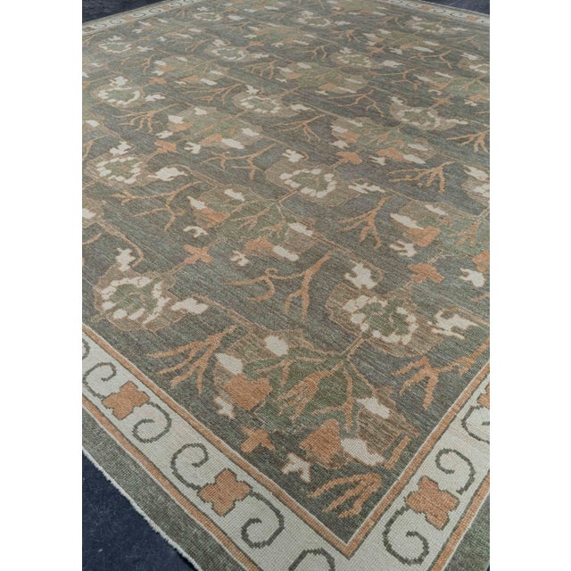 Chocolate Turkish Oushak Square Rug 13'4" x 13'10" #20393 For Sale - Image 8 of 8