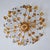 Metal Large Gilt Metal Ceiling Lamp with Leaves and Flowers, 1960s For Sale - Image 7 of 7