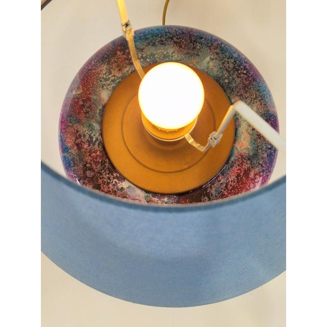 Vintage French Glass Table Lamp from Laque Line, 1970s For Sale - Image 4 of 13