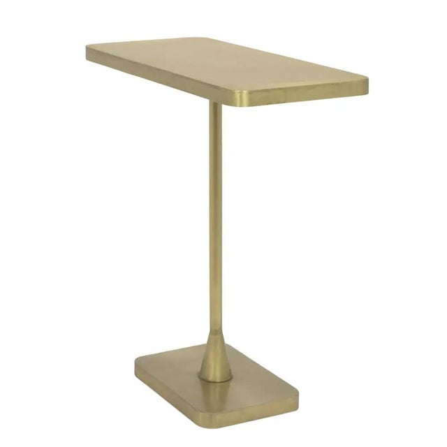 Not Yet Made - Made To Order Hild Side Table, Metal with Brass Finish For Sale - Image 5 of 6