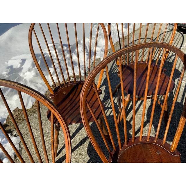 20th Century Dr Dimes Hoop Back Windsor Chairs Set of Four For Sale - Image 17 of 17