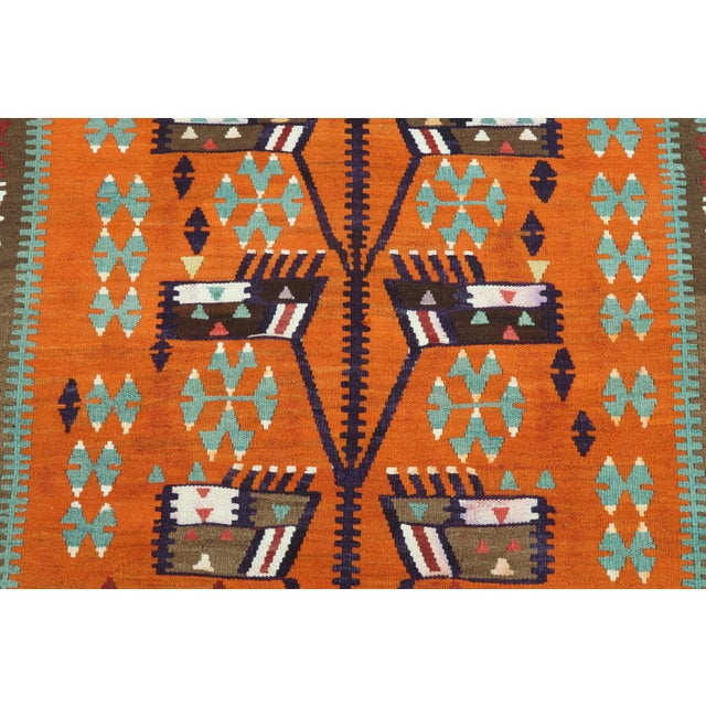 Vintage Turkish Afion Kilim Rug For Sale - Image 6 of 13