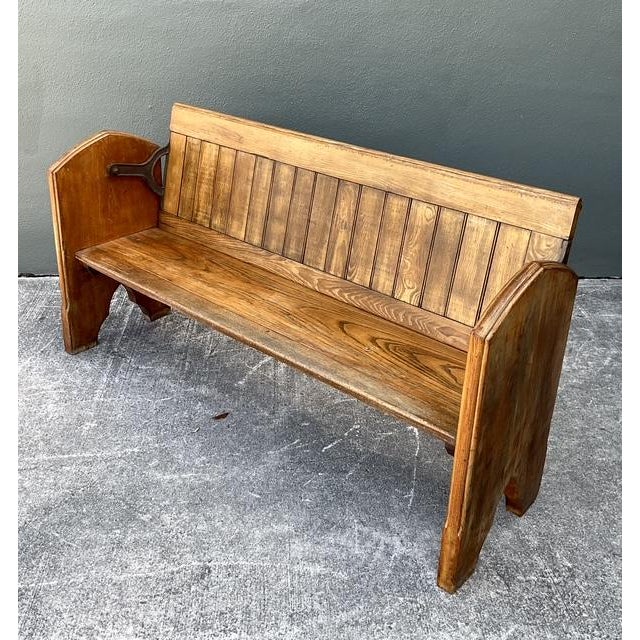 Late 20th Century Vintage Adjustable Train Station Bench For Sale - Image 5 of 12