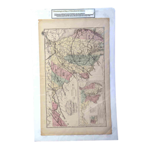 Antique 1870s g.w. Gray & Son Climatological Map of Maryland & Delaware (32" X 20")"