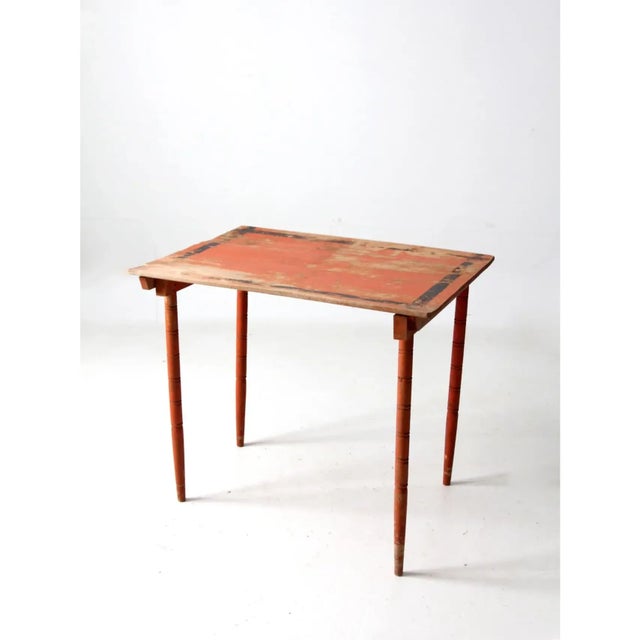 Antique Painted Wood Folding Table For Sale - Image 12 of 13