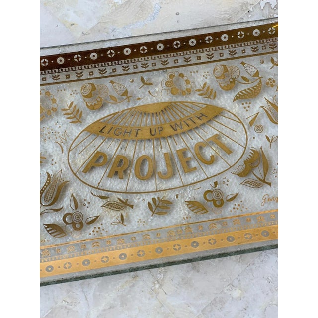 Vintage George Briard Tobacco Brand Glass Promotional Tray, 1960s. Very rare promotional piece. Likely produced for...