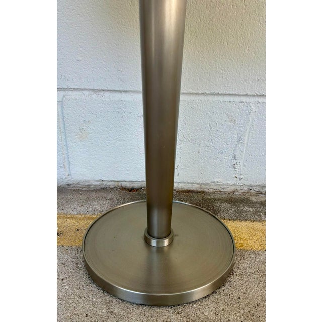 Modern Pearson Modern Zebra Wood and Satin Nickel Drinks Table For Sale - Image 3 of 3