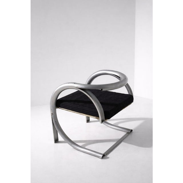 Modernist Italian Prototype FerroTipi Armchair from G.Malacrida and P. Resmini, 1968 For Sale - Image 4 of 14