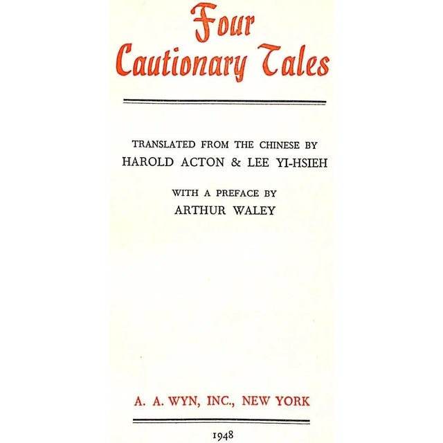 Traditional "Four Cautionary Tales" 1948 Acton, Harold & Yi-Hsich, Lee For Sale - Image 3 of 3