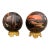 Vintage Marble Spheres on Stands - A Pair For Sale