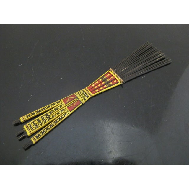Antique Malaita Solomon Islands Woven Black Palm Frond Ceremony Head Comb Set For Sale In Portland, OR - Image 6 of 12