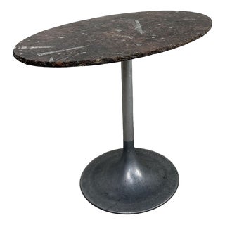 Oval Tulip Table in Marble, 1970s For Sale