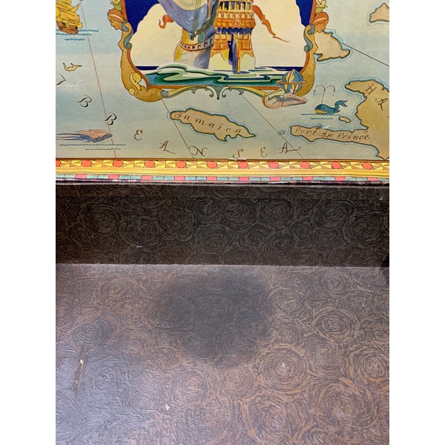 Mid 20th Century Vintage Lithographic Cardboard Game Chest For Sale In Dallas - Image 6 of 8
