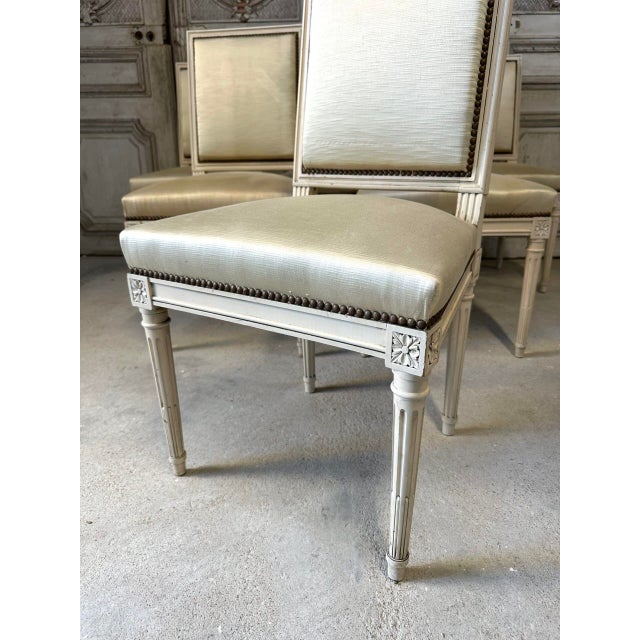 Vintage Louis XVI Style Chairs, 1960, Set of 6 For Sale - Image 10 of 11