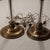 Pair of Vintage 1985 Glass and Brass Chapman Table Lamp With Lamp Shades For Sale - Image 16 of 18